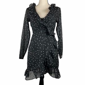 By The Way. Rachel Wrap Dress Sheer Star R…